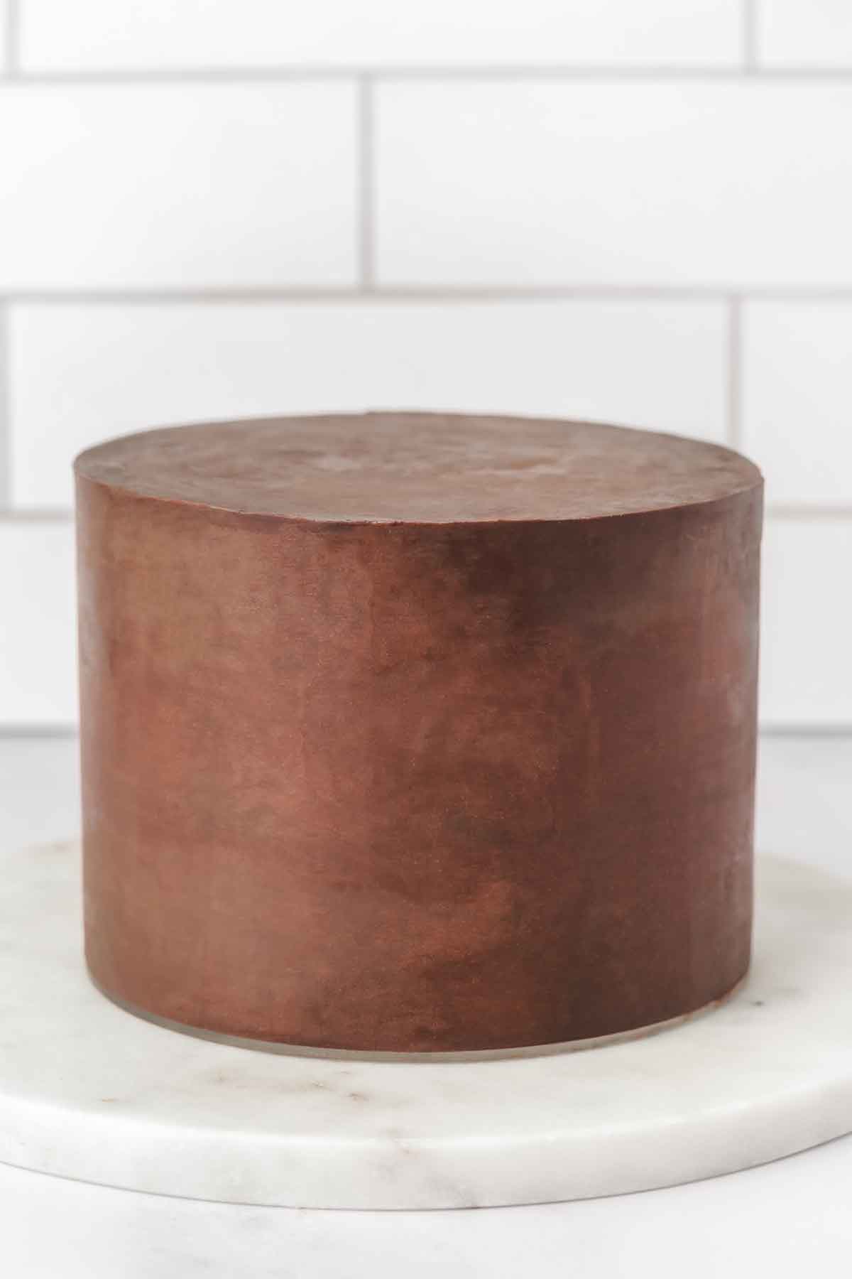finished chocolate ganache cake