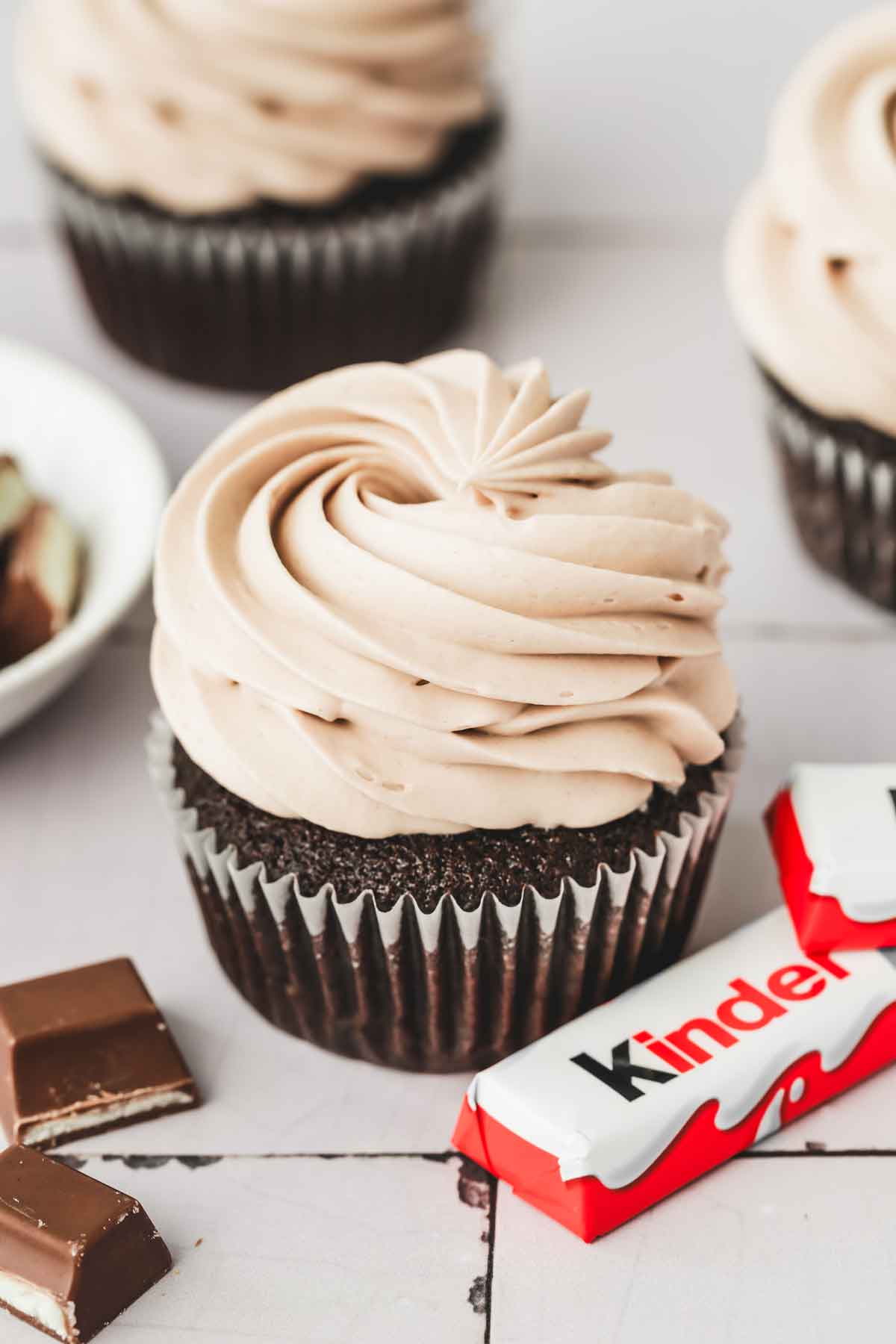 Cupcakes avec ganache Kinder