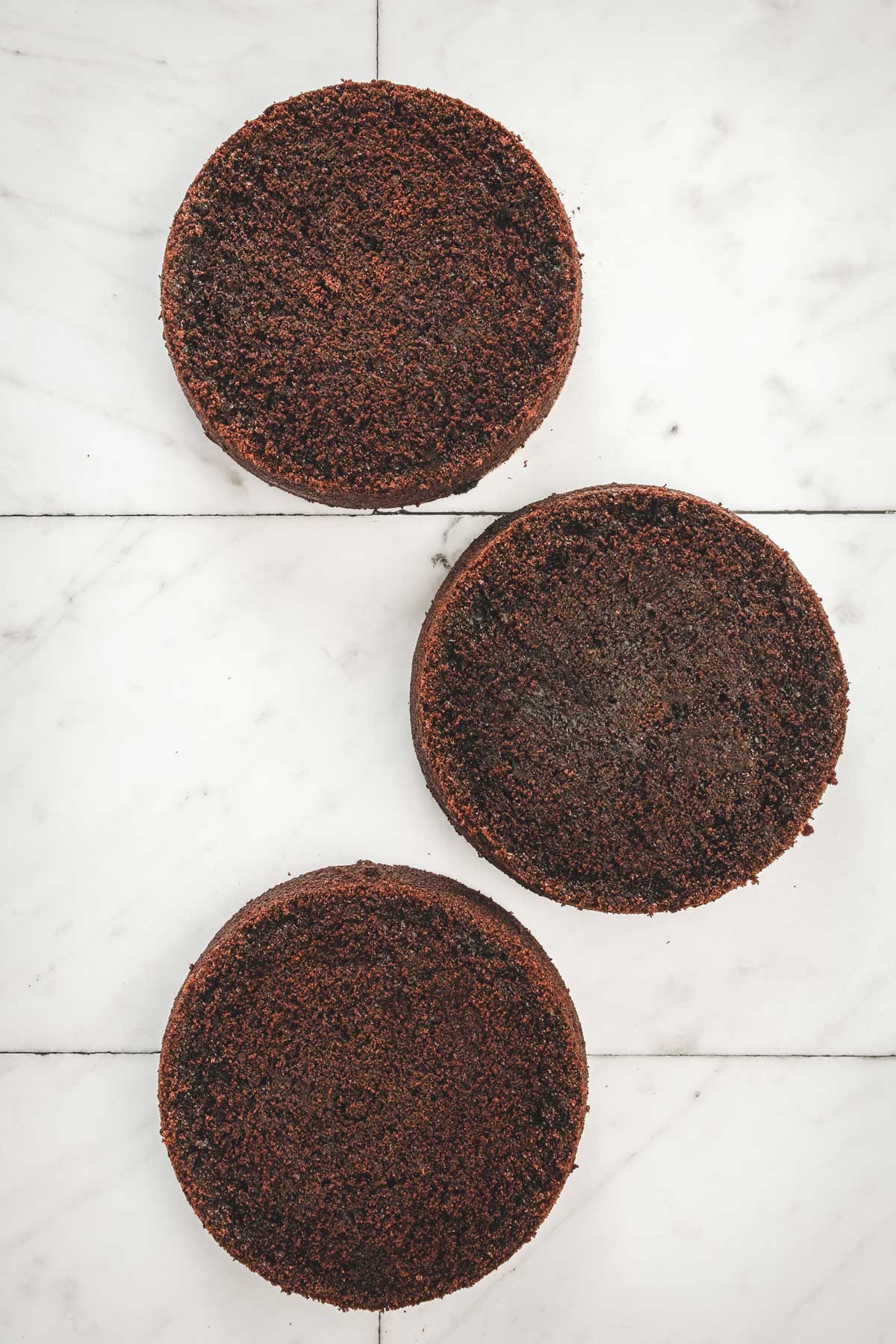 chocolate cake on a work surface