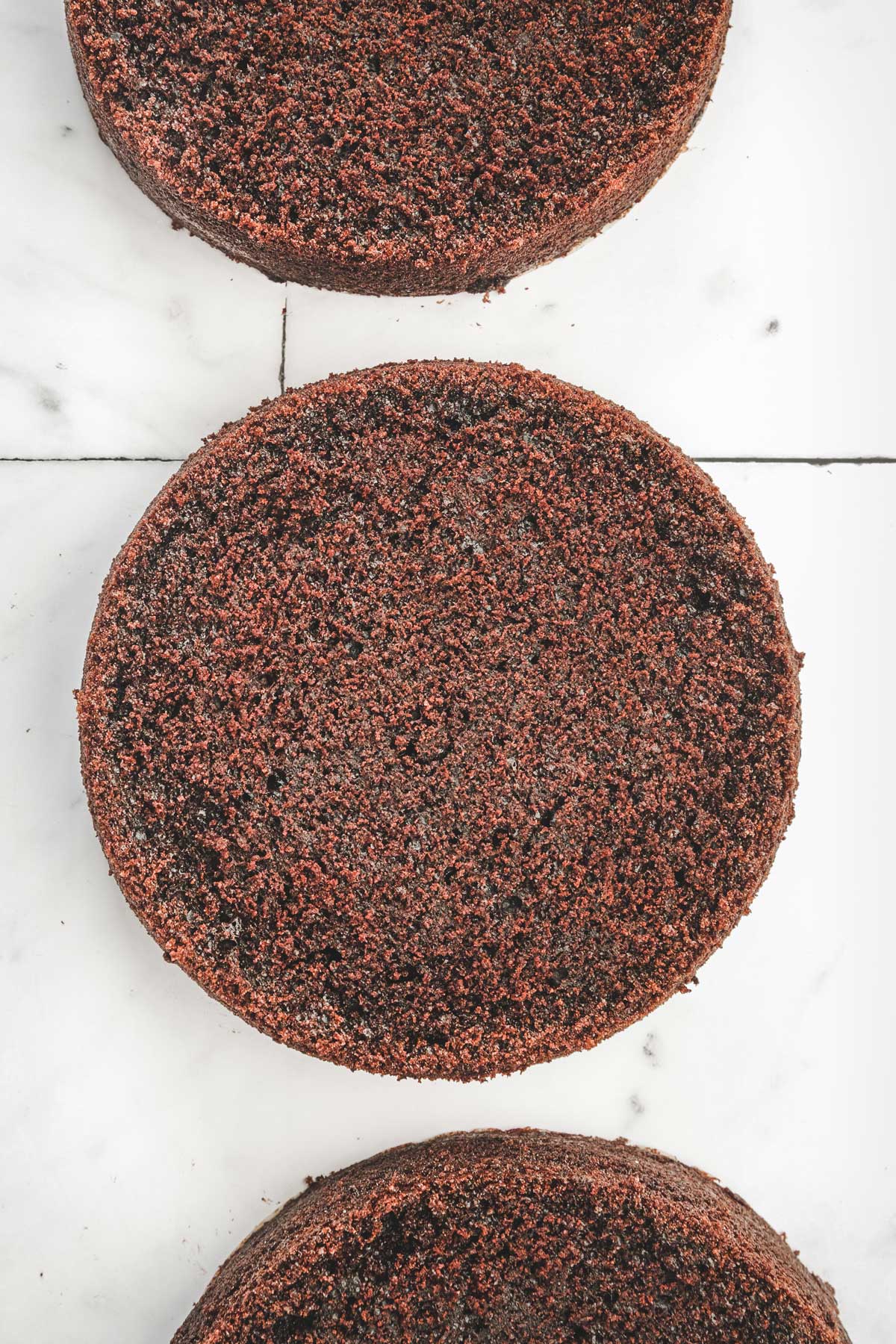 Chocolate cake layers