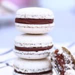 macarons sésame et ganache au chocolat