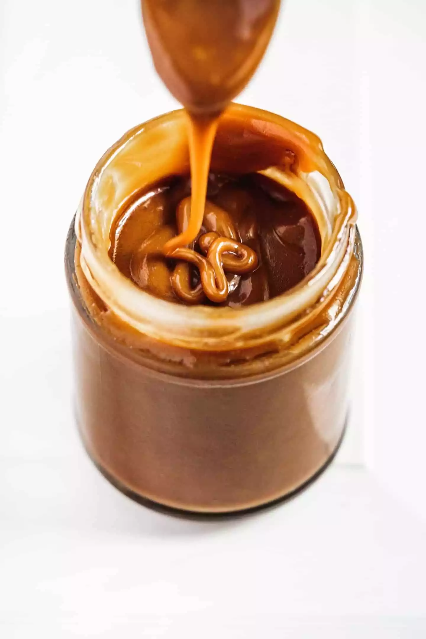 jar with salted caramel