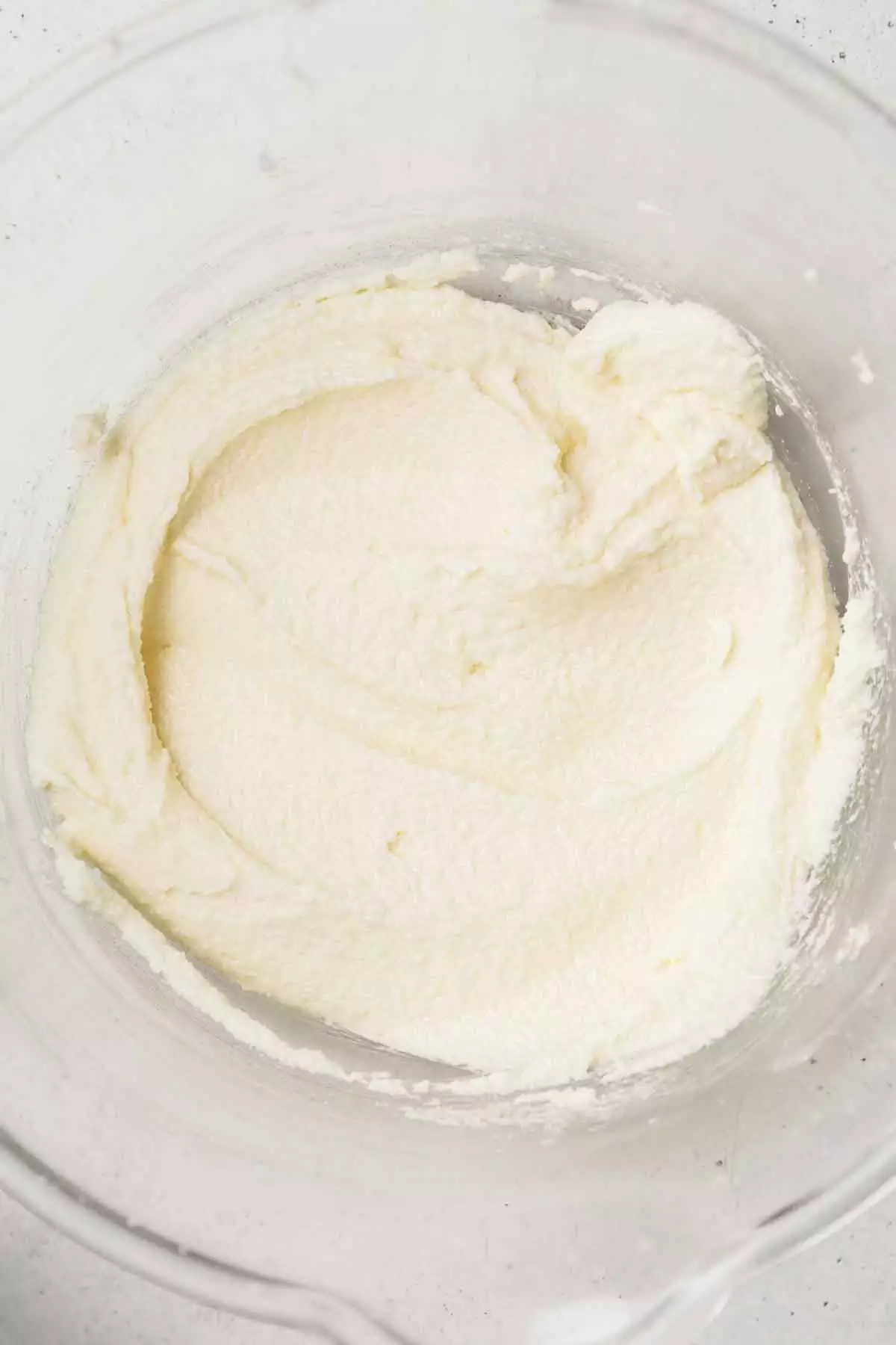 bowl with whipped butter for white cake batter