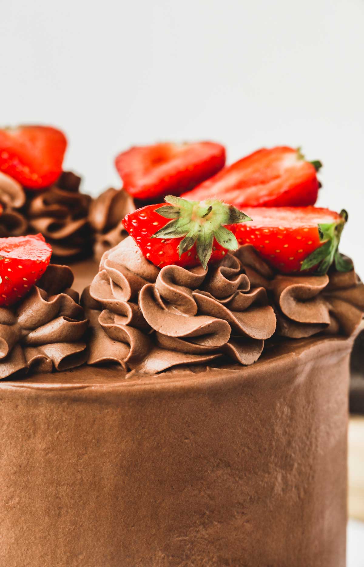 Gâteau ganache au chocolat et fraises