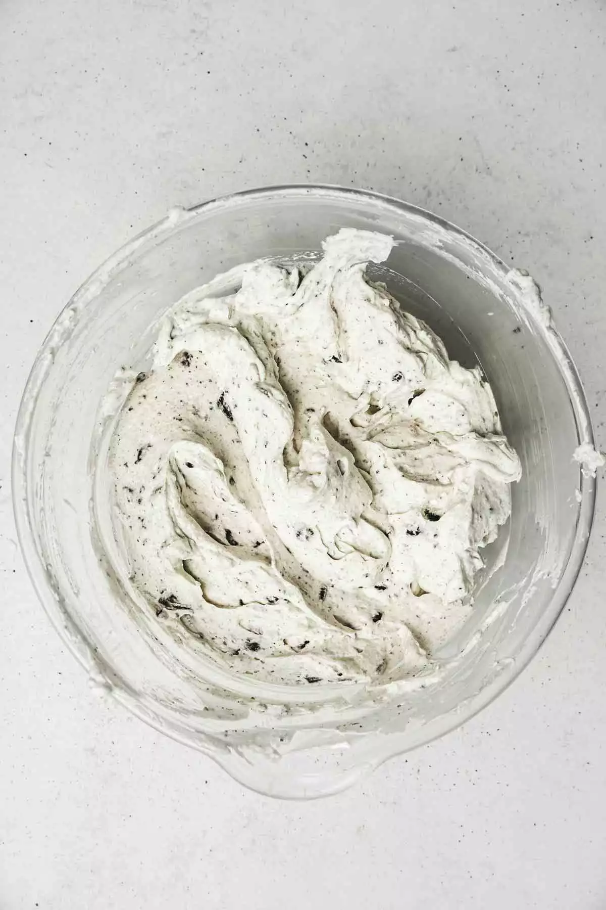 Large bowl with cheesecake batter