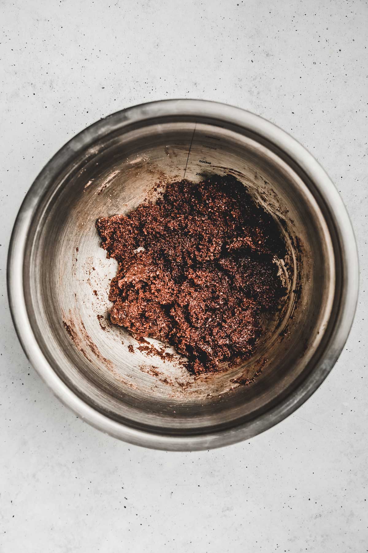 cocoa powder in a bowl for macaron shells