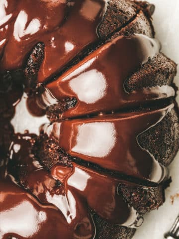 Chocolate chip bundt cake recipe with chocolate glaze