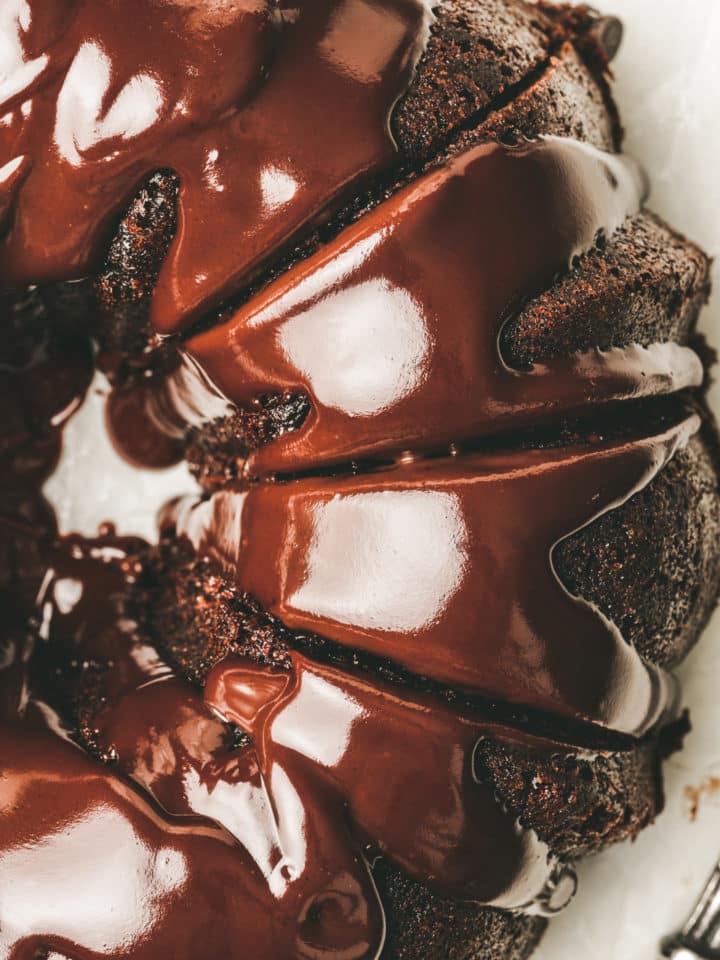 Chocolate chip bundt cake recipe with chocolate glaze