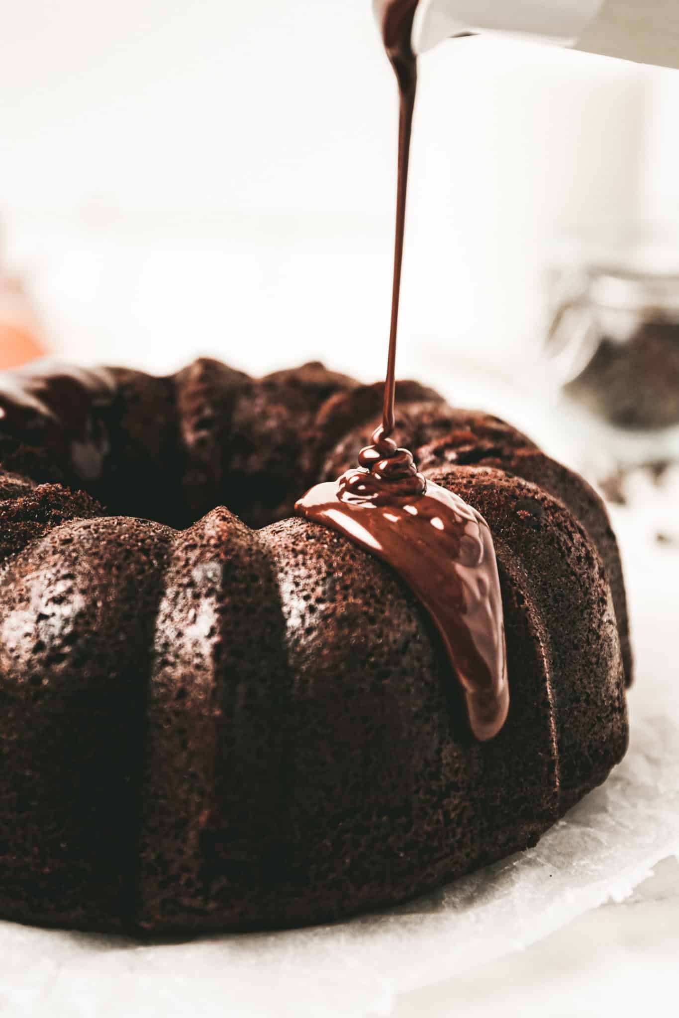 Chocolate chip bundt cake recipe with chocolate glaze