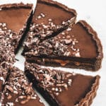 Recette de la tarte au chocolat et caramel au beurre salé