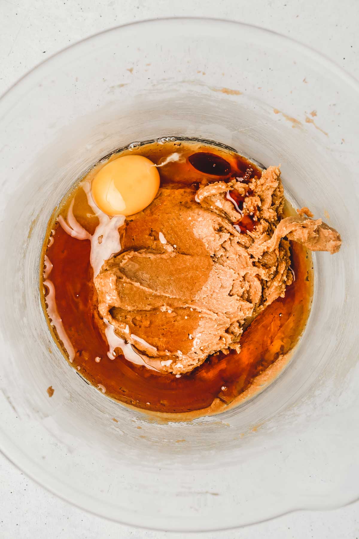 Large bowl with egg and butter mixture