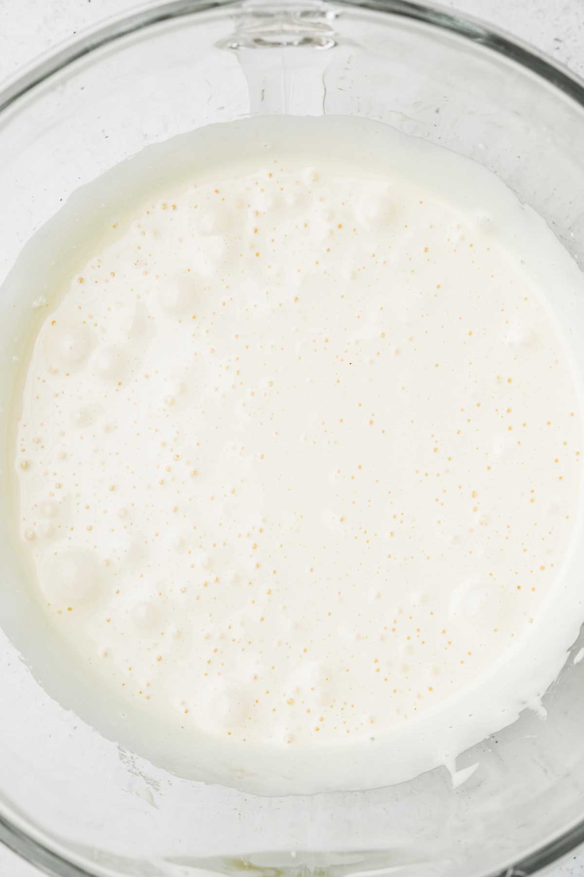 mixing bowl with cake batter
