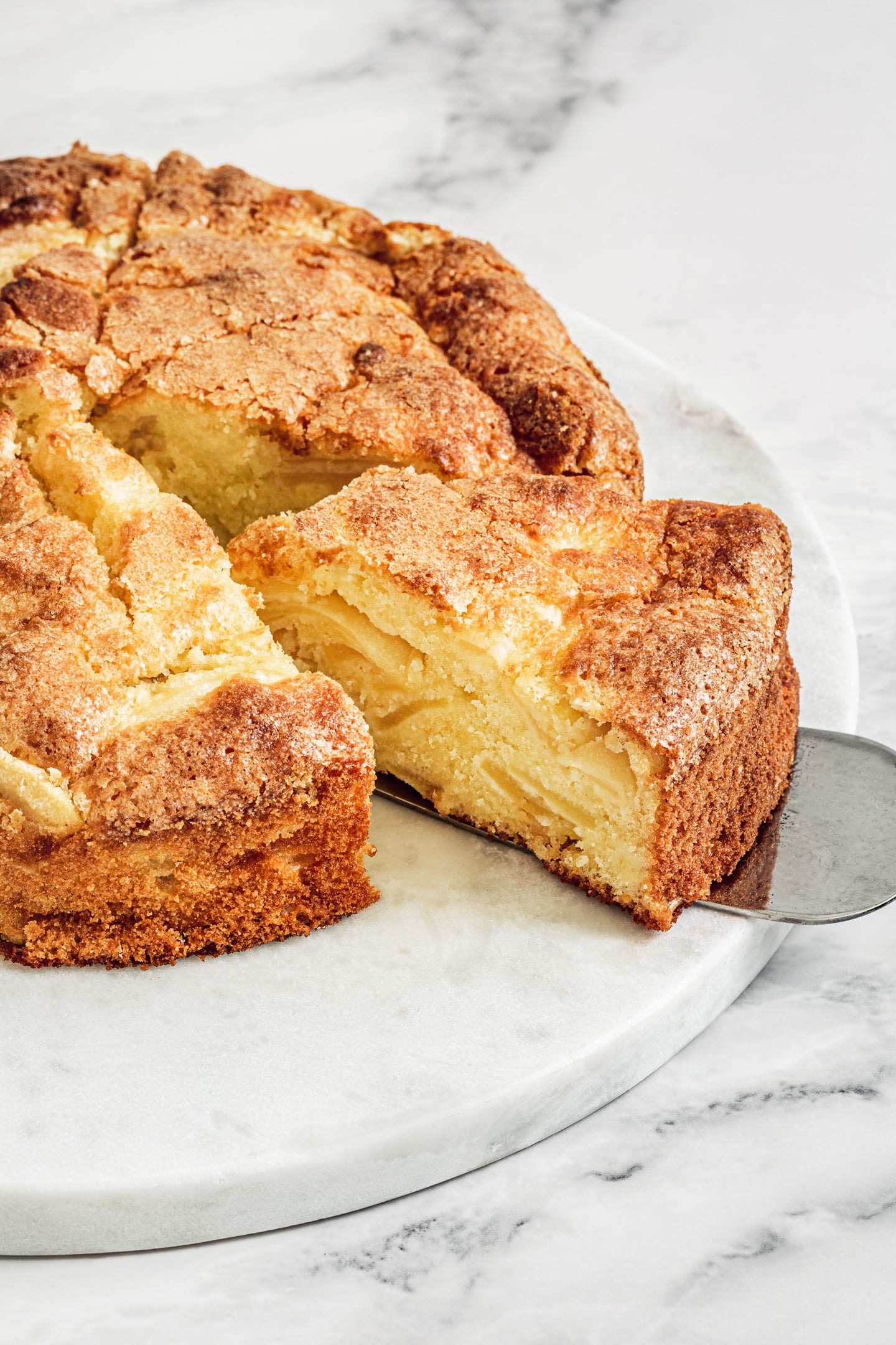 gâteau pommes sur un plant