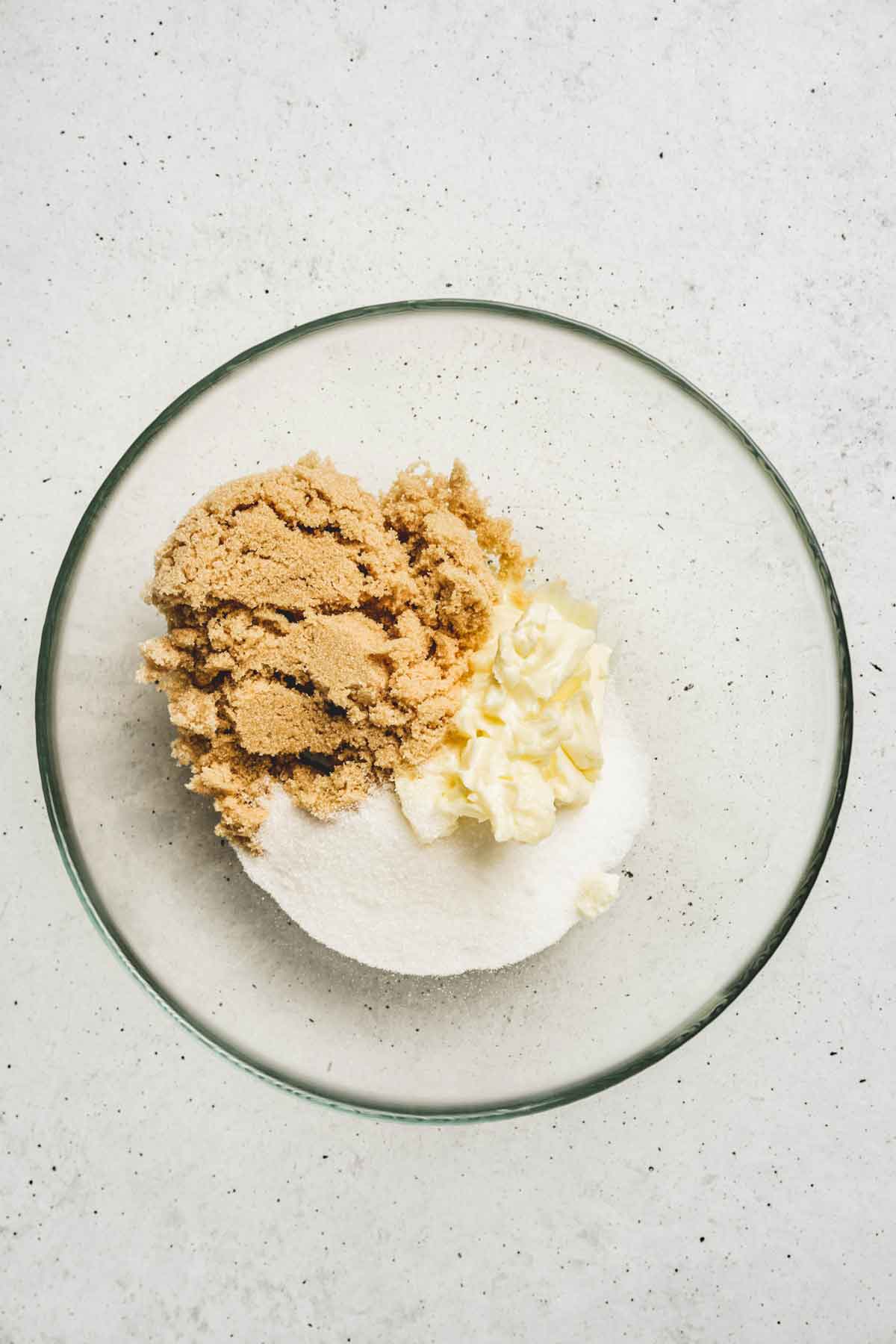 Medium bowl with sugar and butter