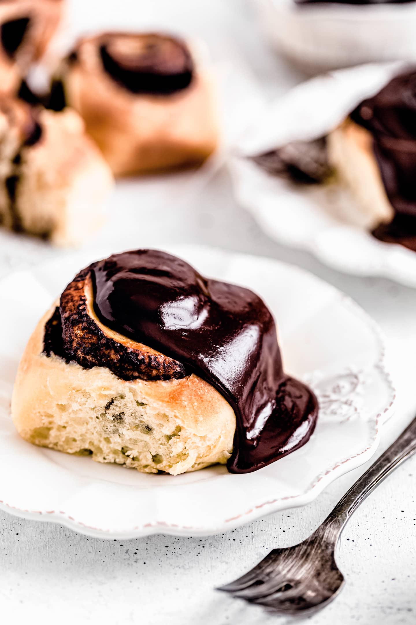 Chocolat rolls on a plate