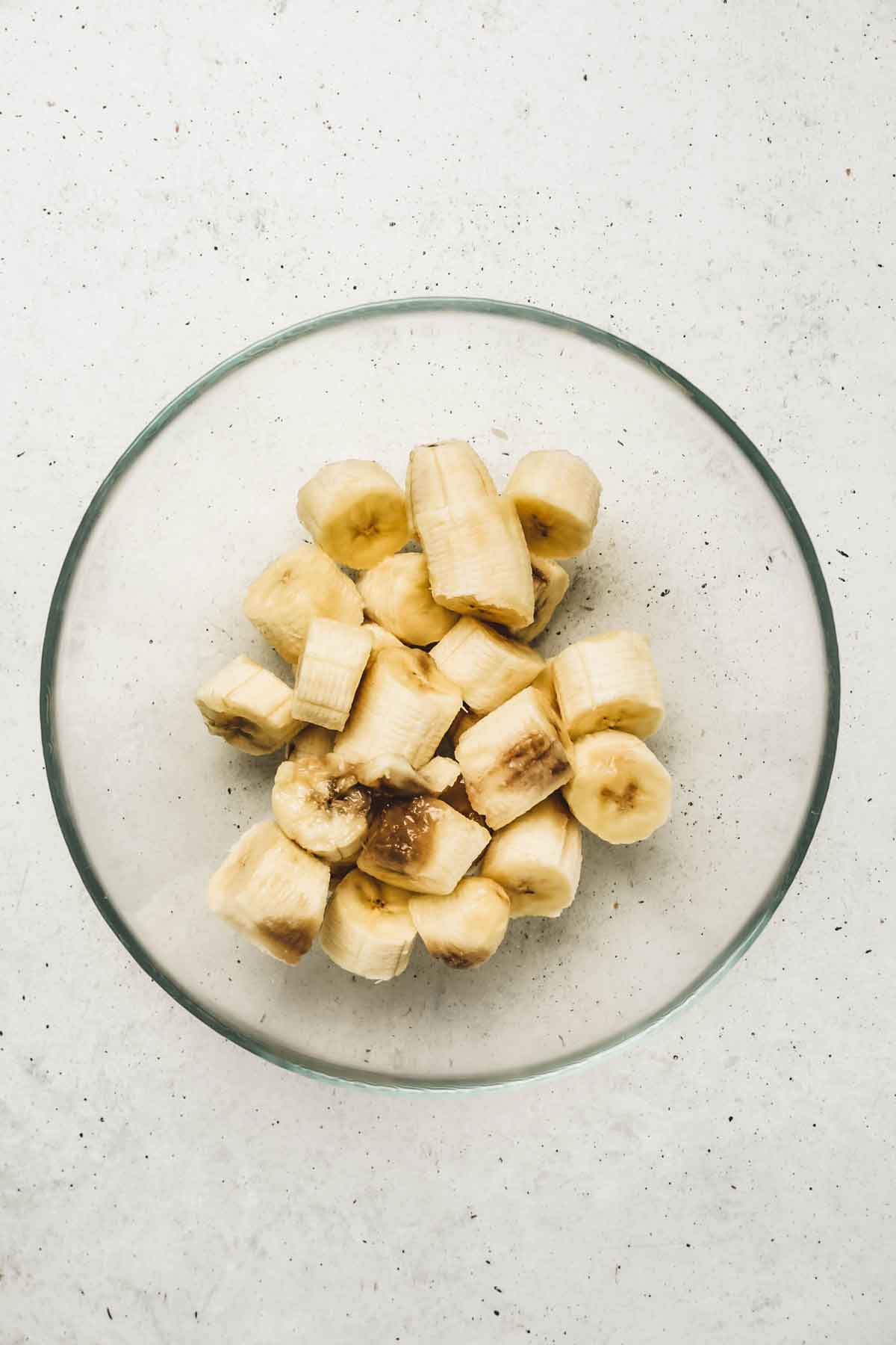 Large bowl with bananas