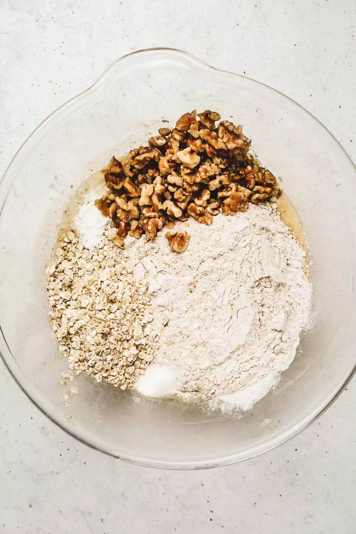 Large bowl with dry ingredients