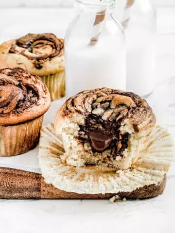 Recette des muffins coeur de Nutella