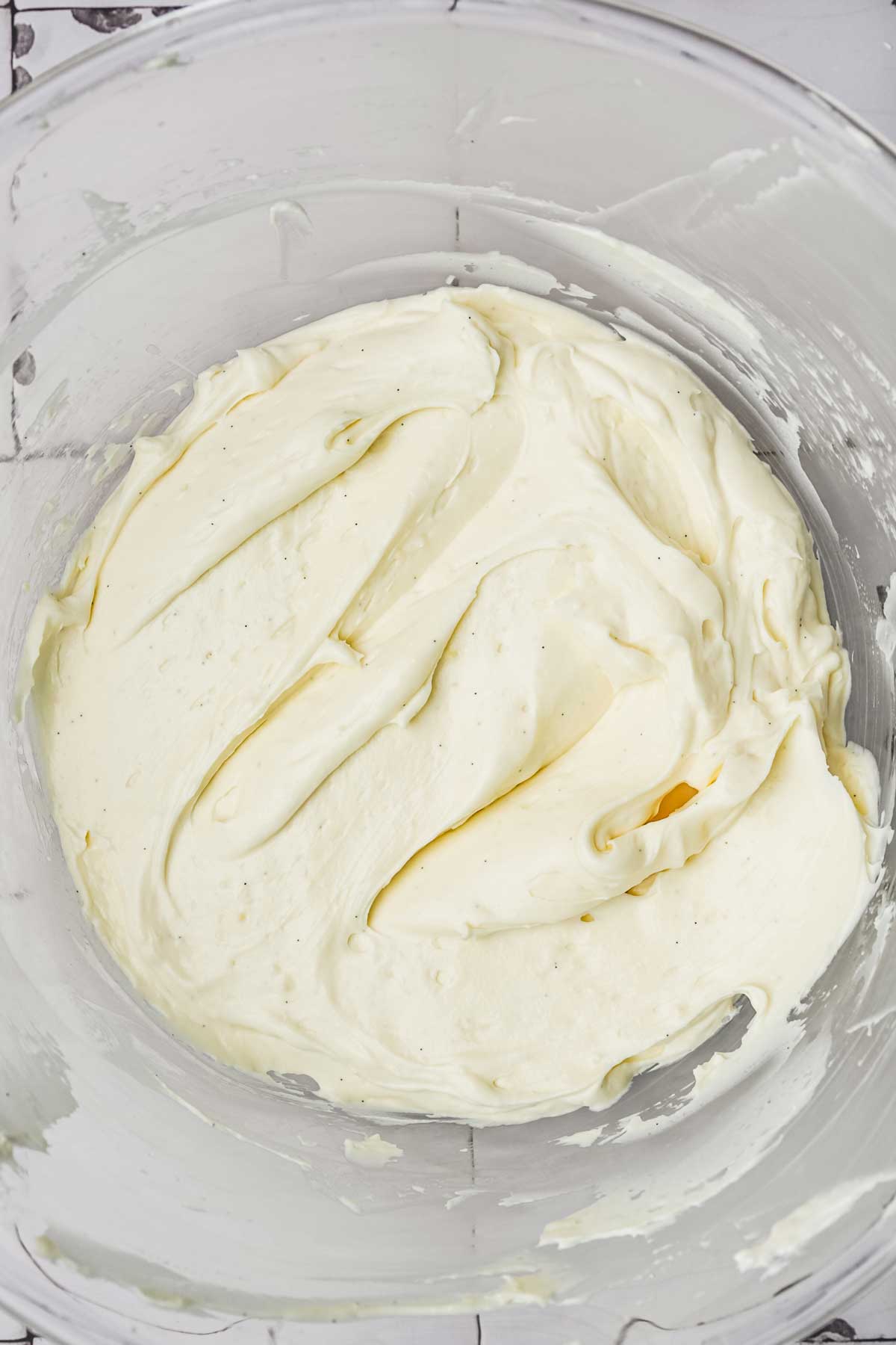 mixing bowl with diplomat cream
