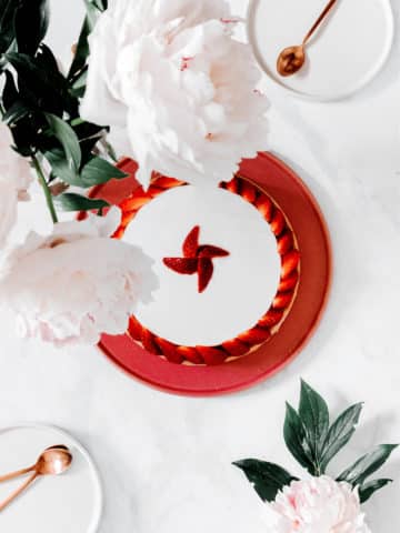 Tarte cheesecake aux fraises