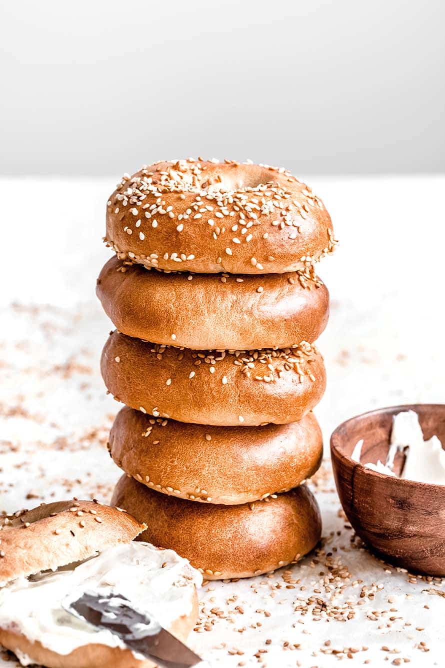 bagels with sesame seeds