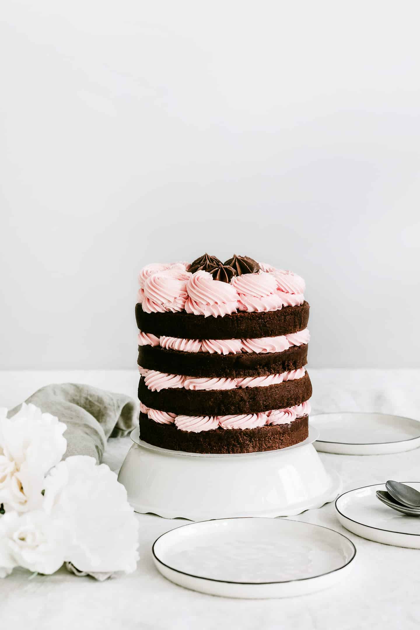 Naked cake au chocolat
