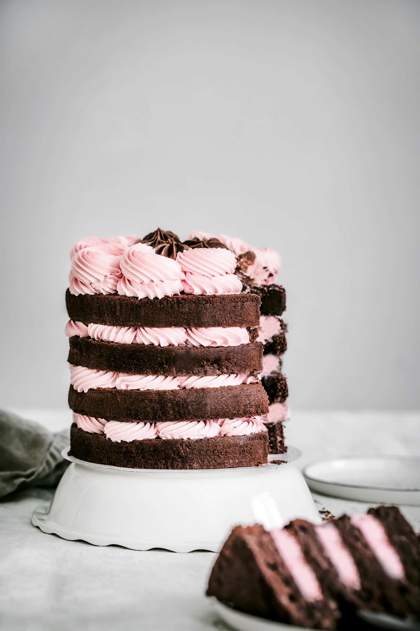 Naked cake facile au chocolat
