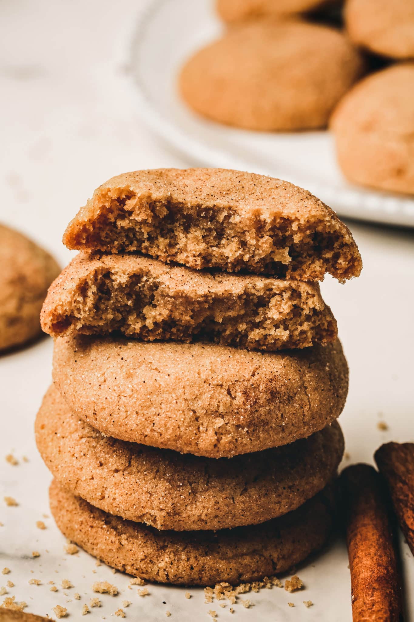 Snickerdoodle cookies on a table