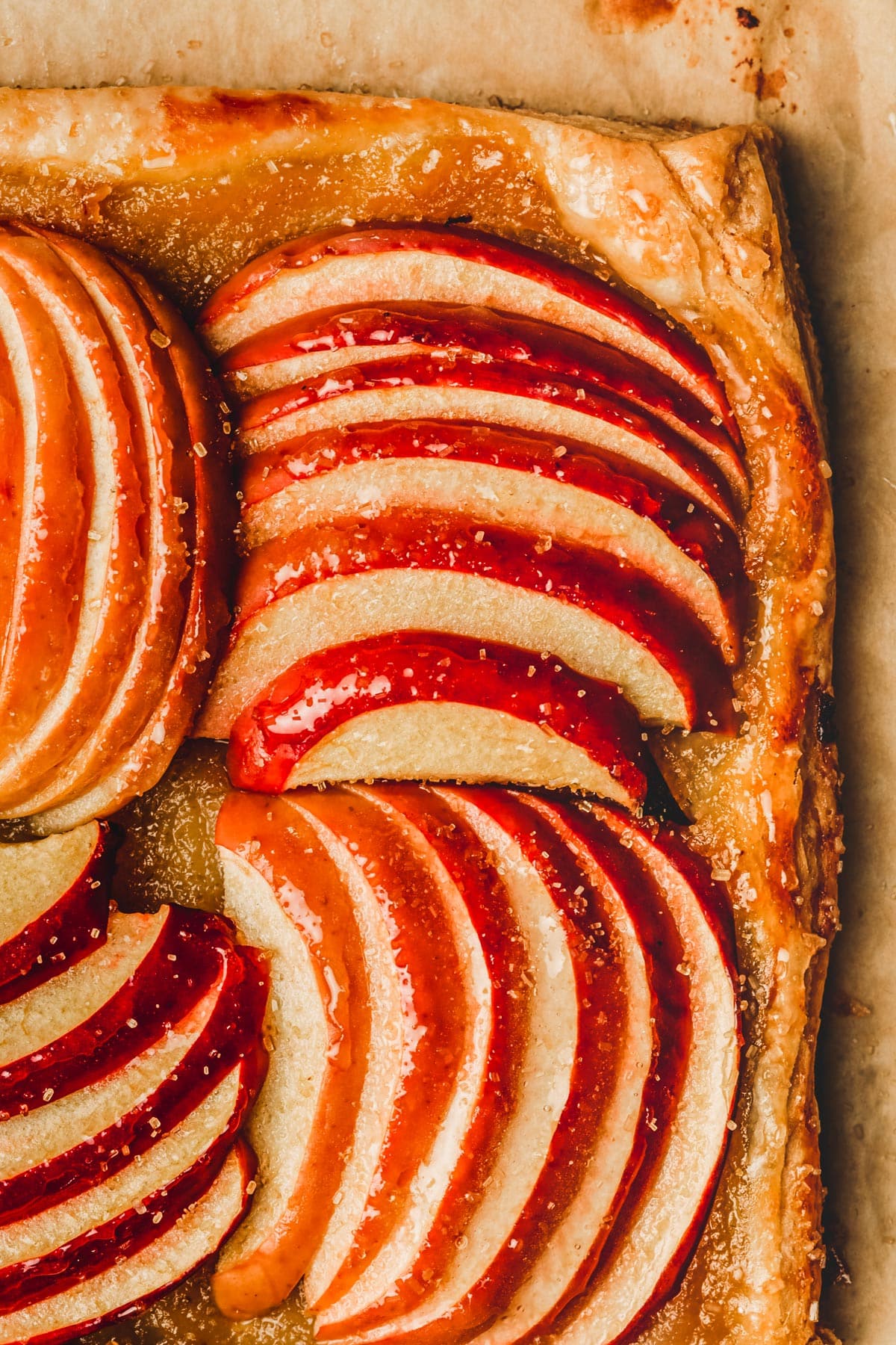 Tarte fine aux pommes après cuisson