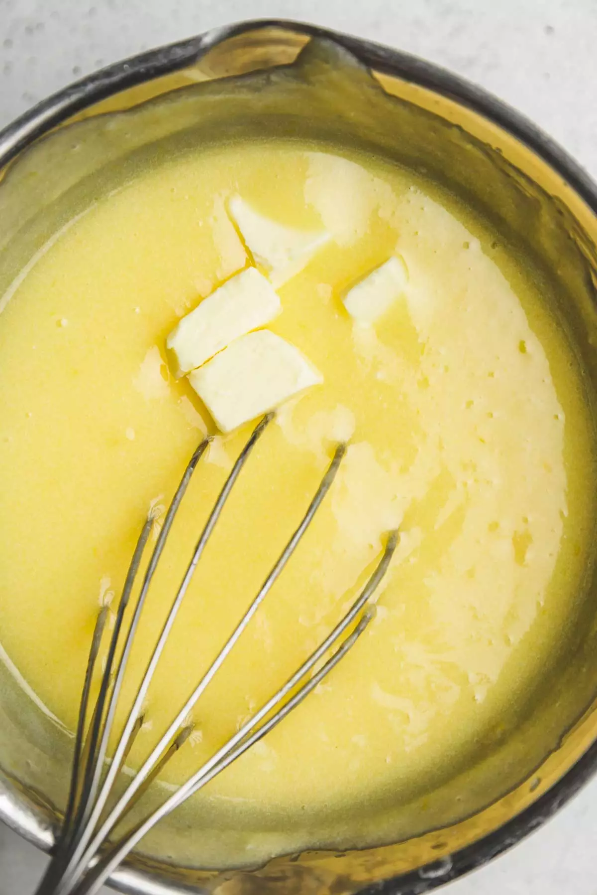 bowl with lemon filling and butter