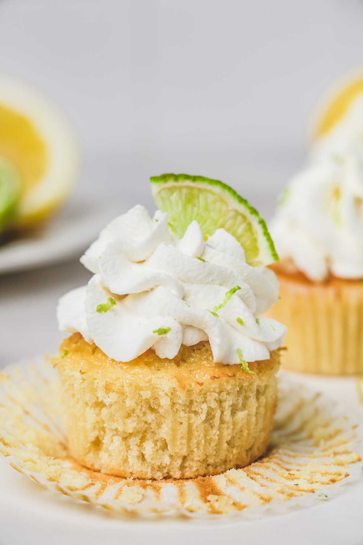 lemon cupcake on a table