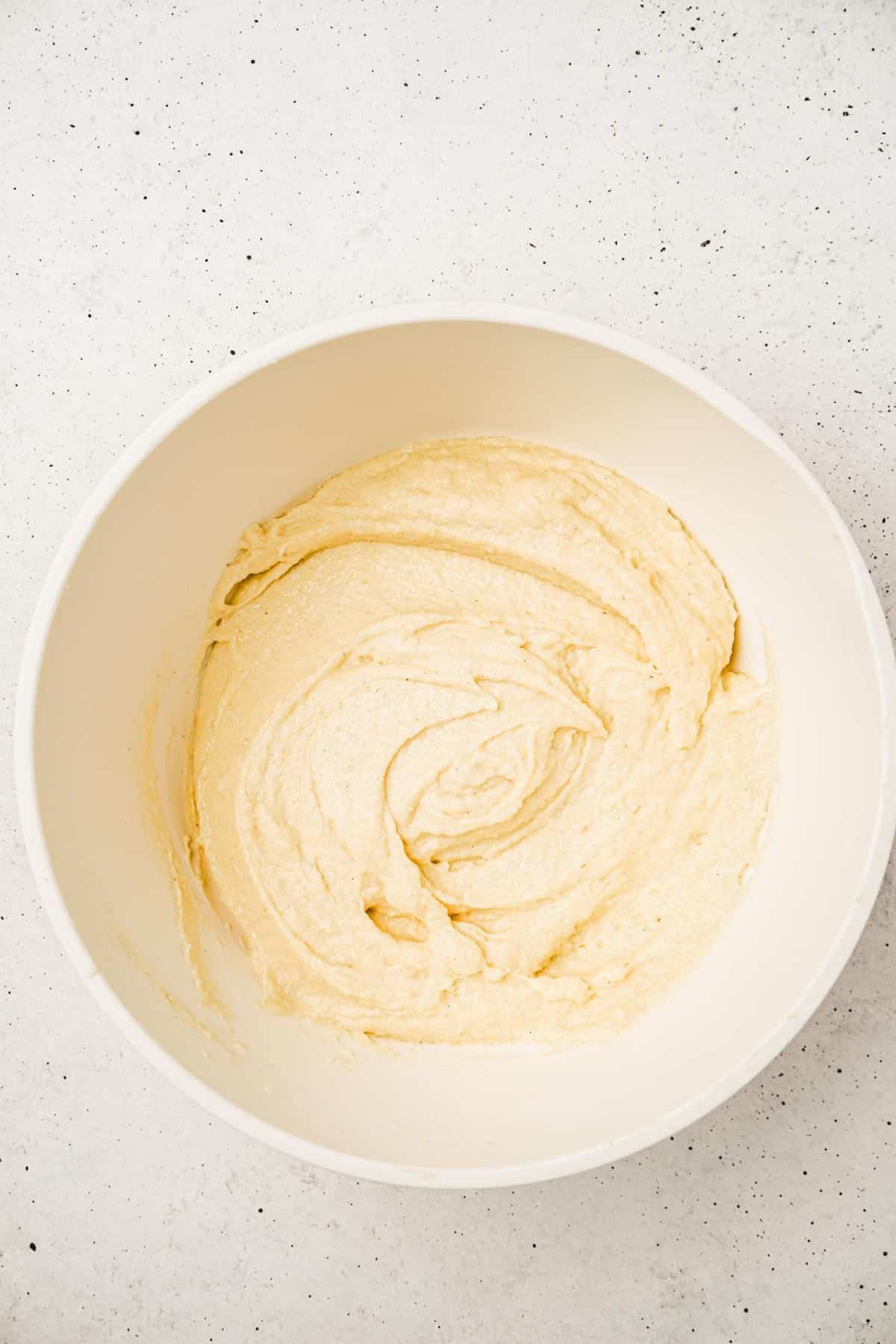 Large bowl with frangipane cream
