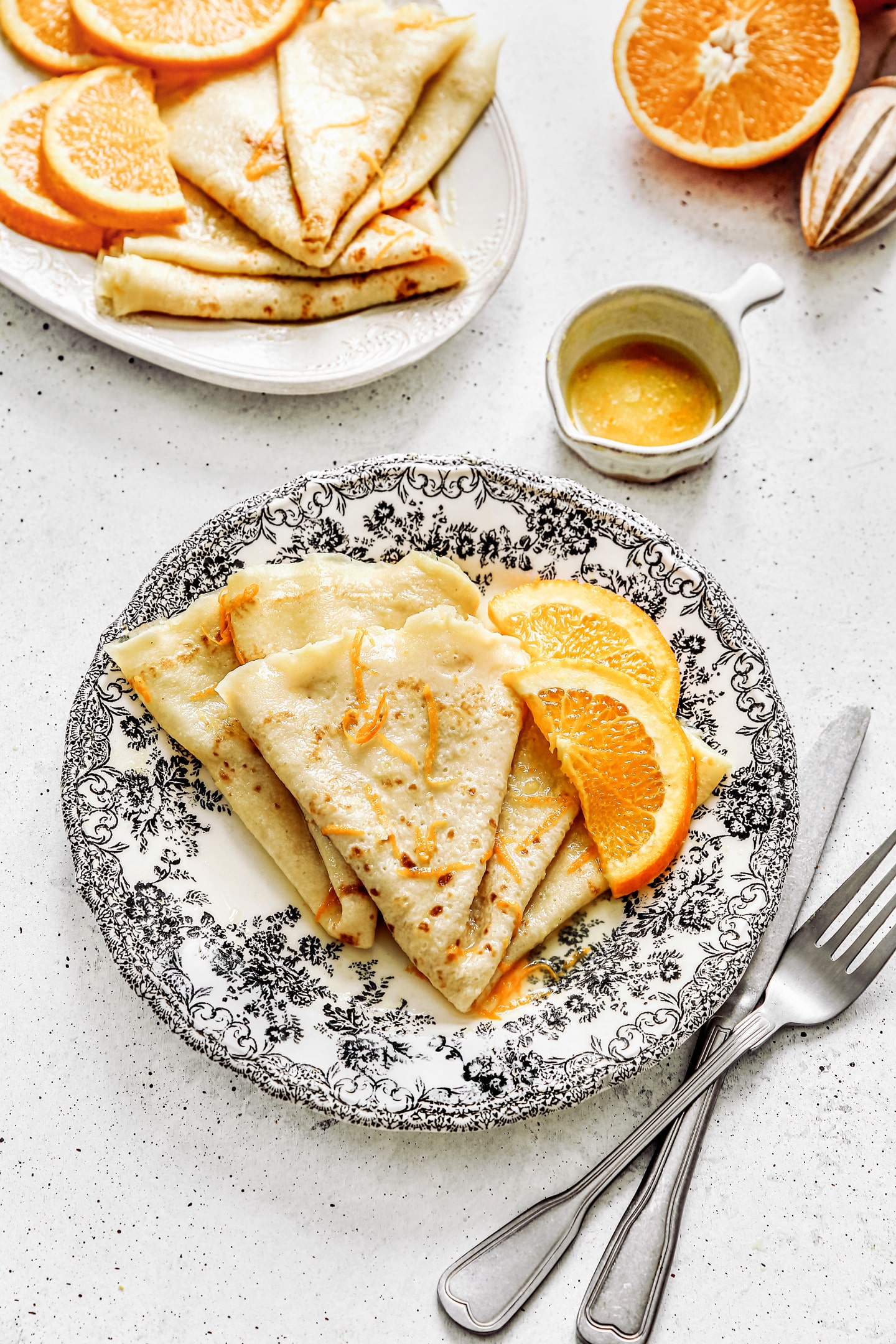 Recette facile des crepes à l'orange sans alcool