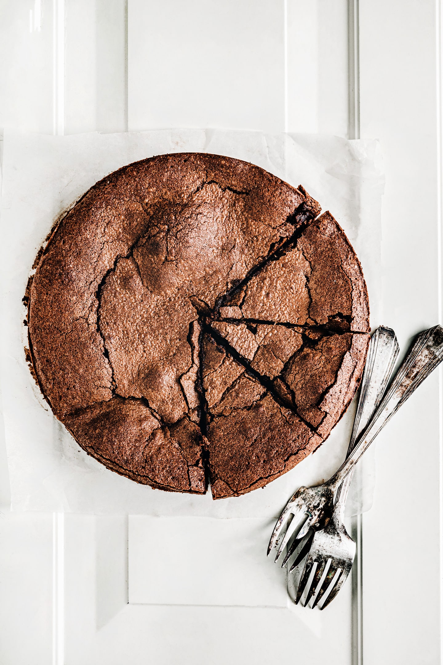 French Chocolate cake on a table