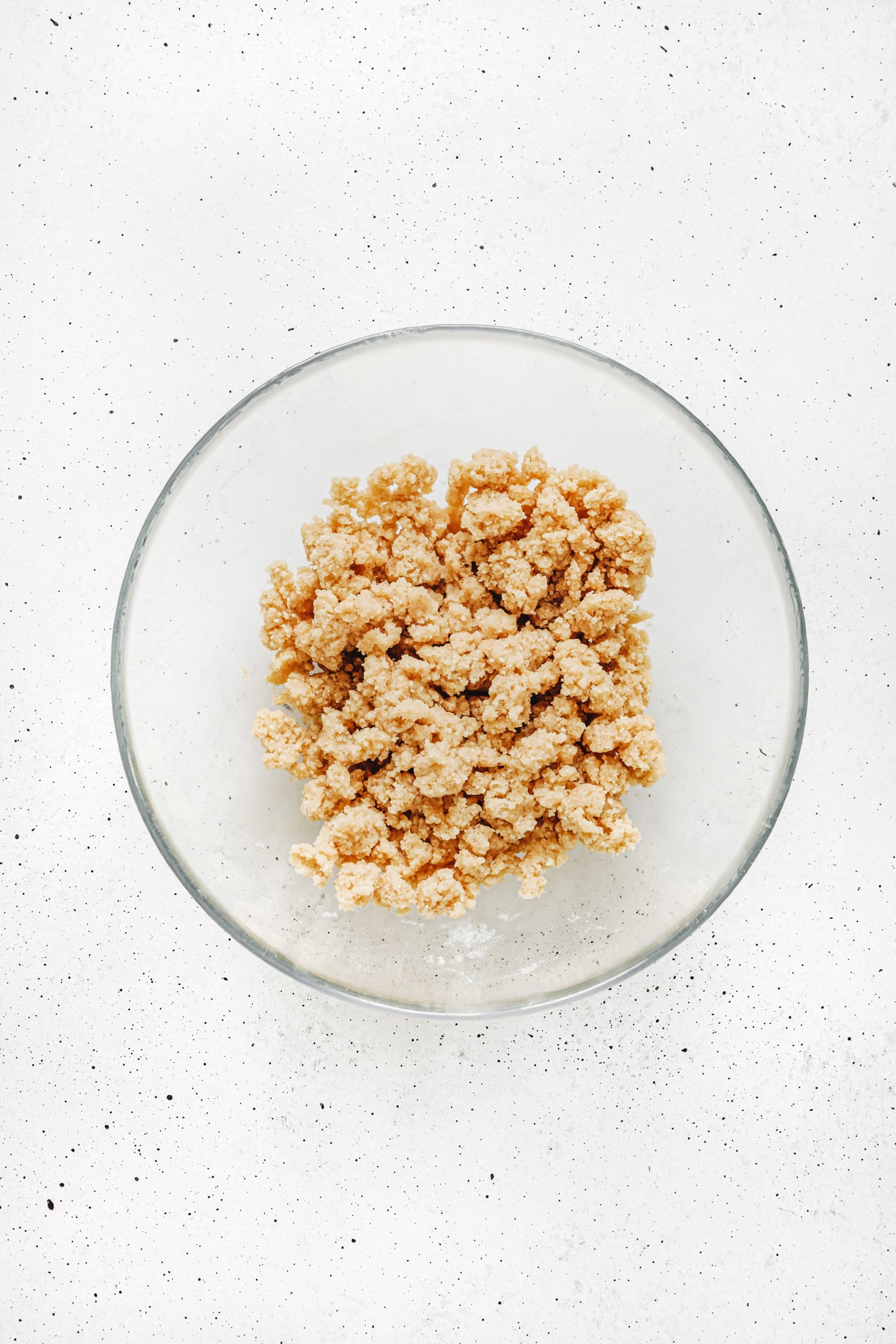 medium bowl with streusel mixture