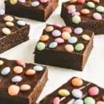 Brownie fondant auw smarties