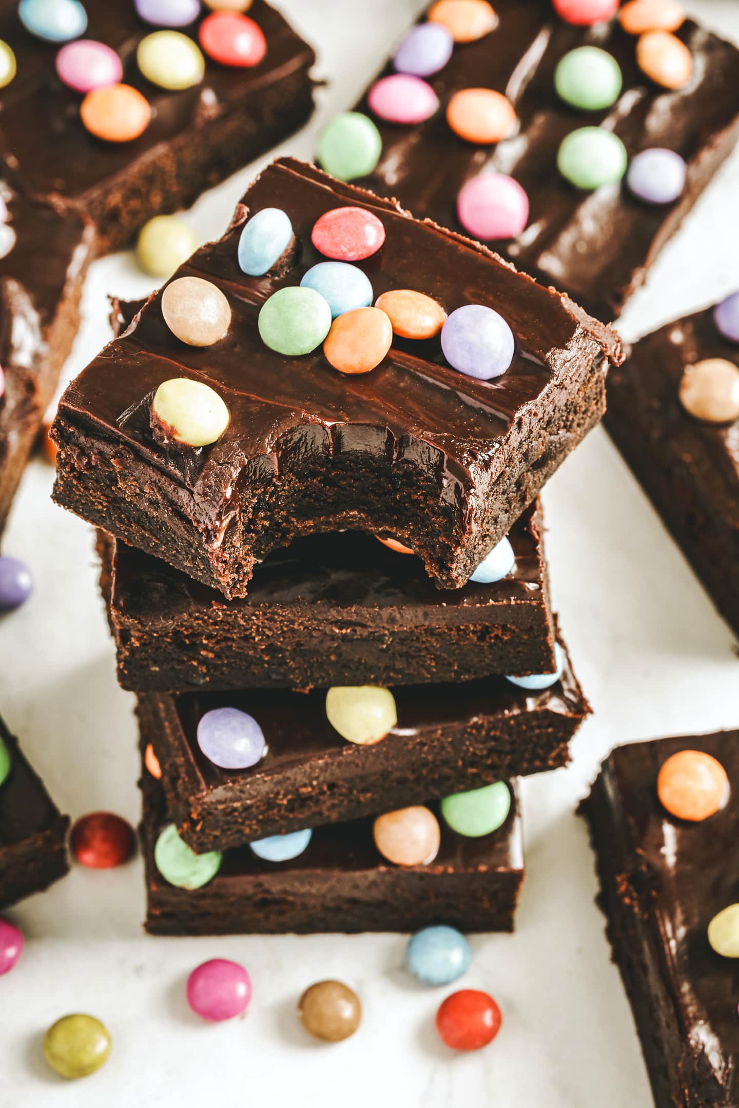 Brownie fondant auw smarties