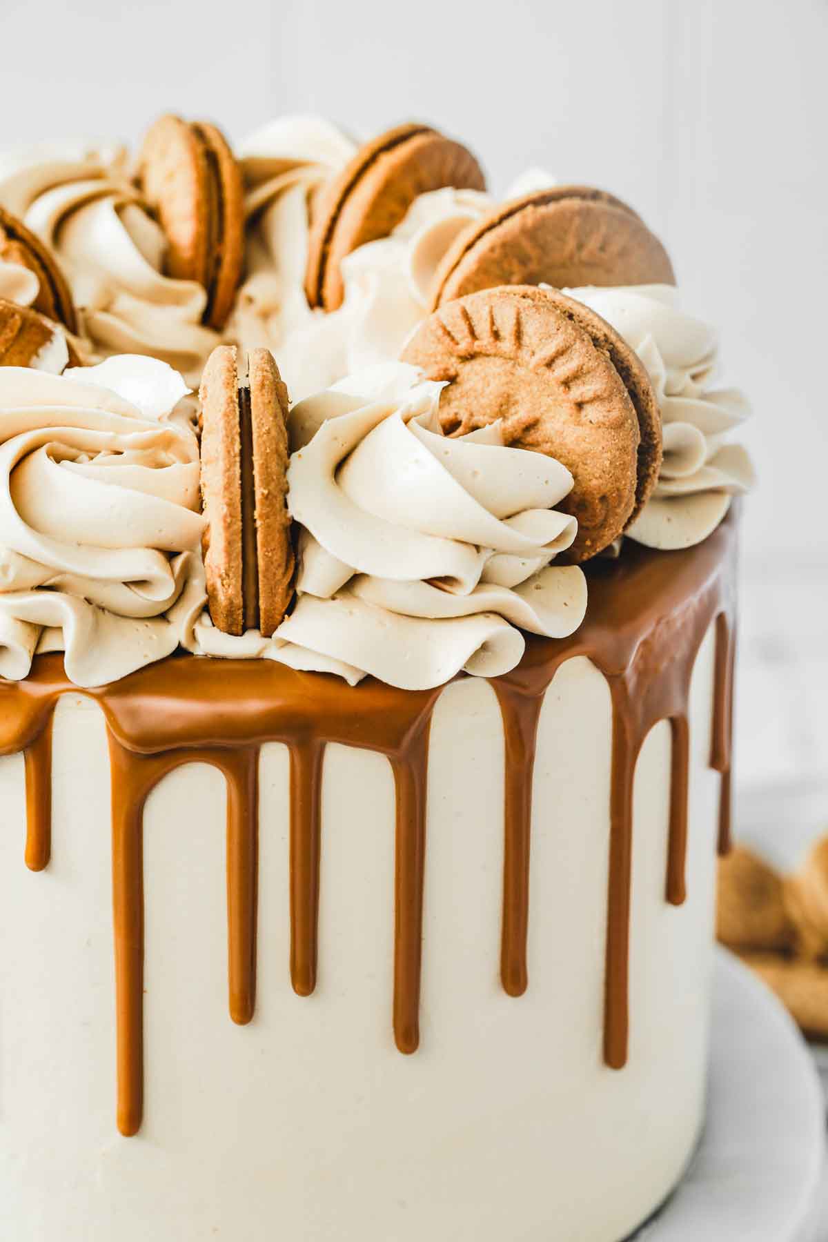 cake with biscoff buttercream