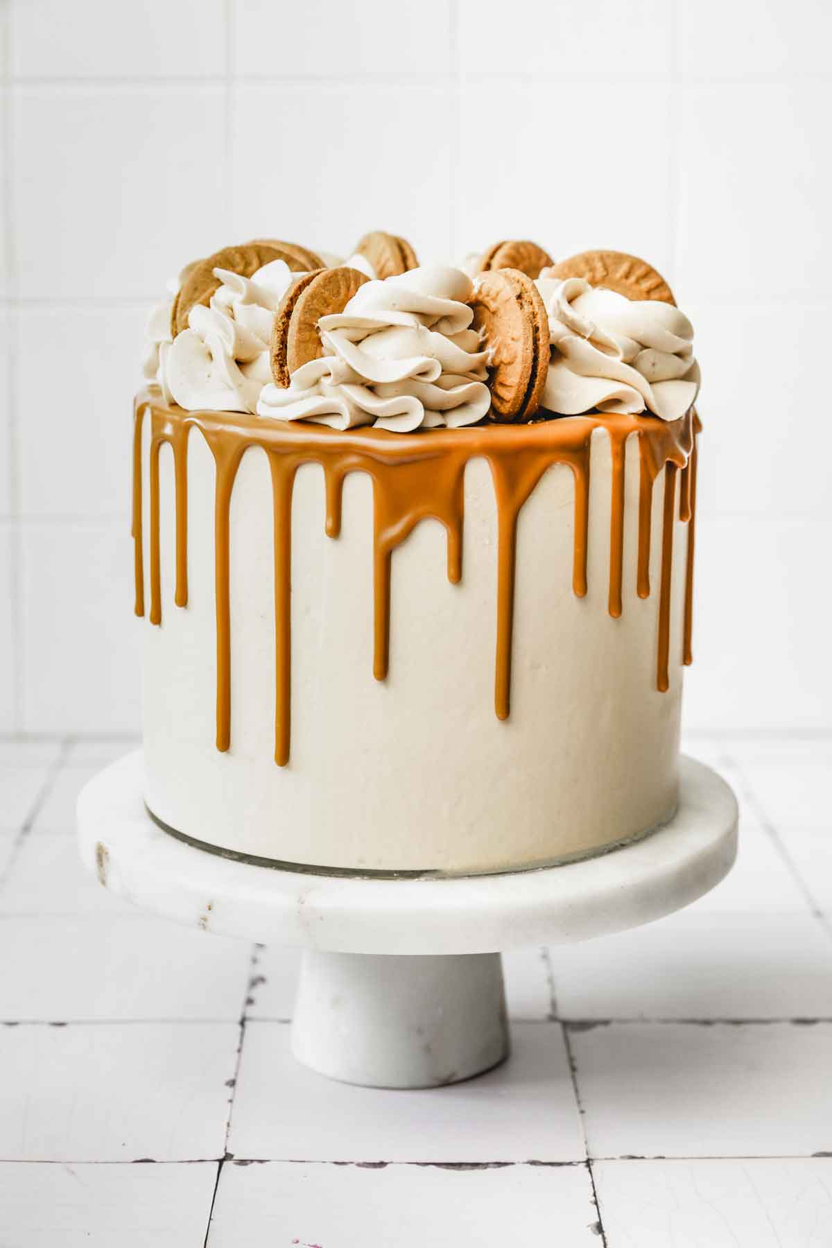 Lotus Biscoff Cake Recipe with Cookie Butter Buttercream, layer cake