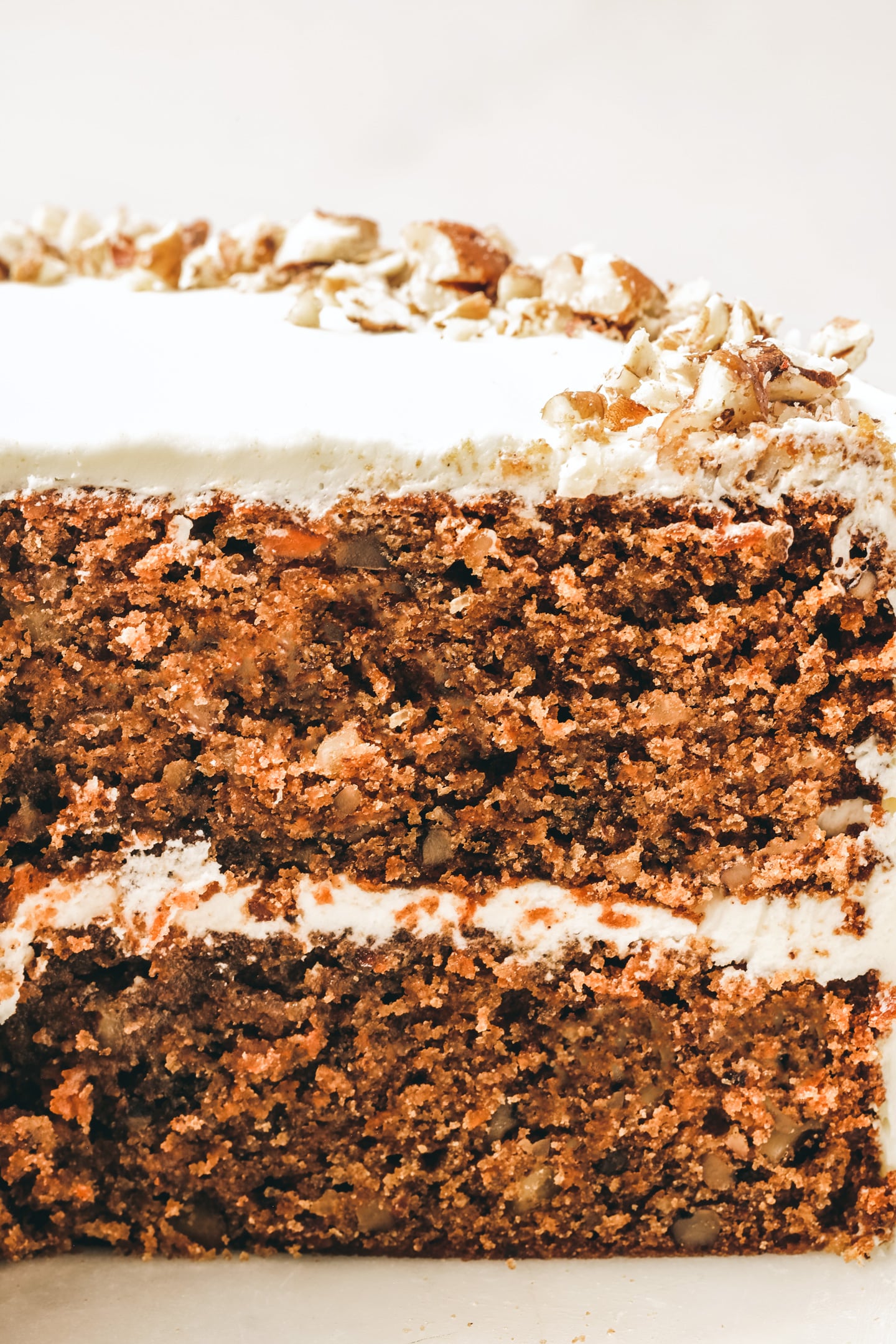 Inside of the carrot cake