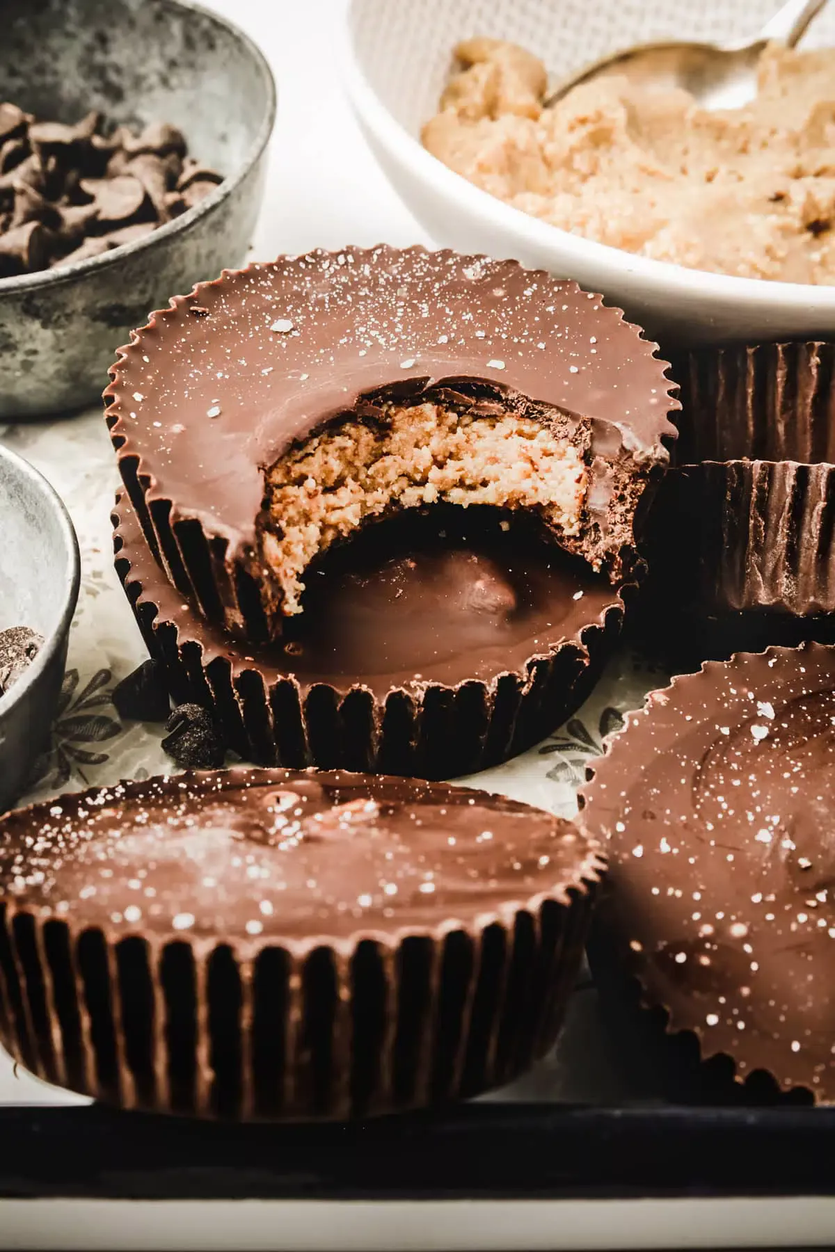 Peanut butter cups on a tray