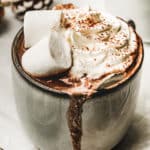 Homemade hot chocolate recipe with whipped cream