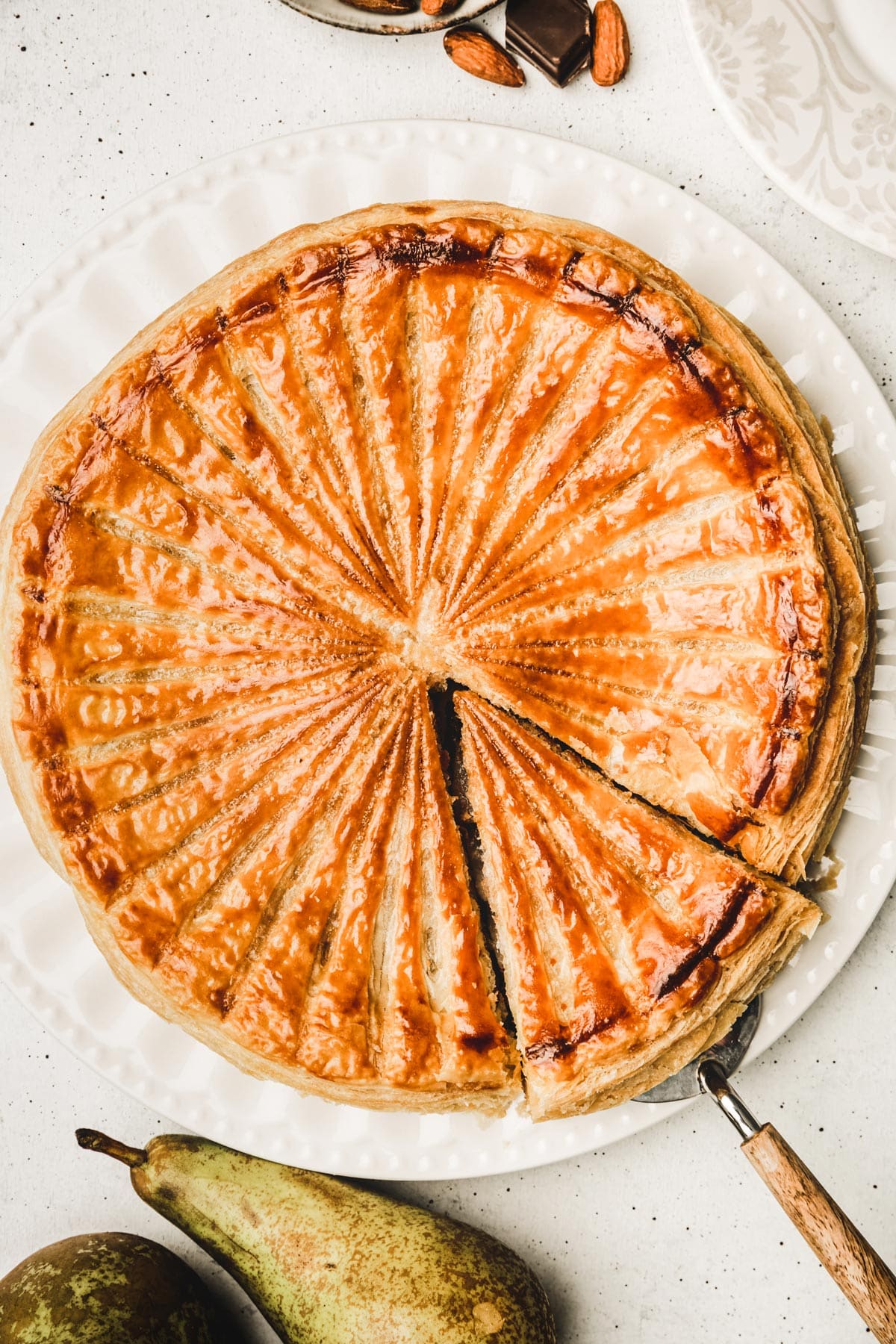 Chocolate pear galette des rois recipe