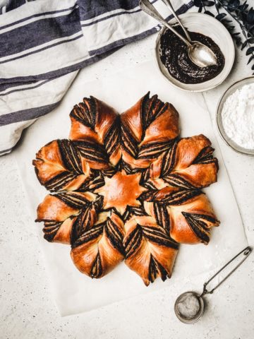Star bread recipe with chocolate filling