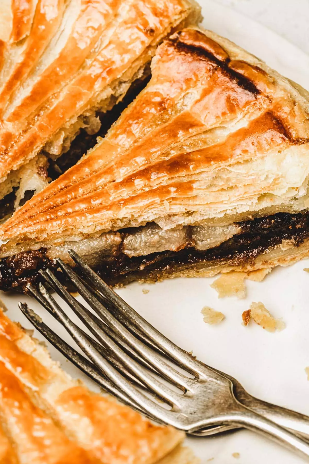 Chocolate pear galette des rois recipe