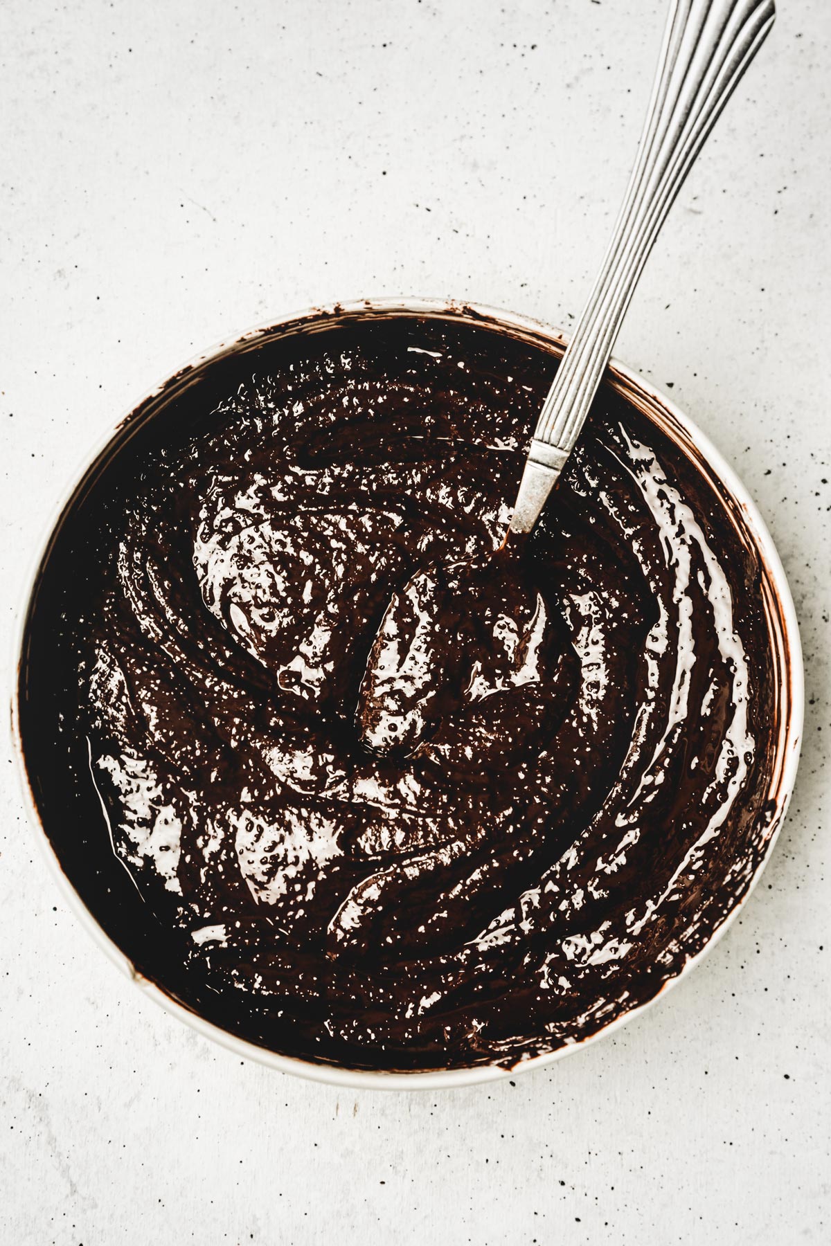 medium bowl with chocolate mixture
