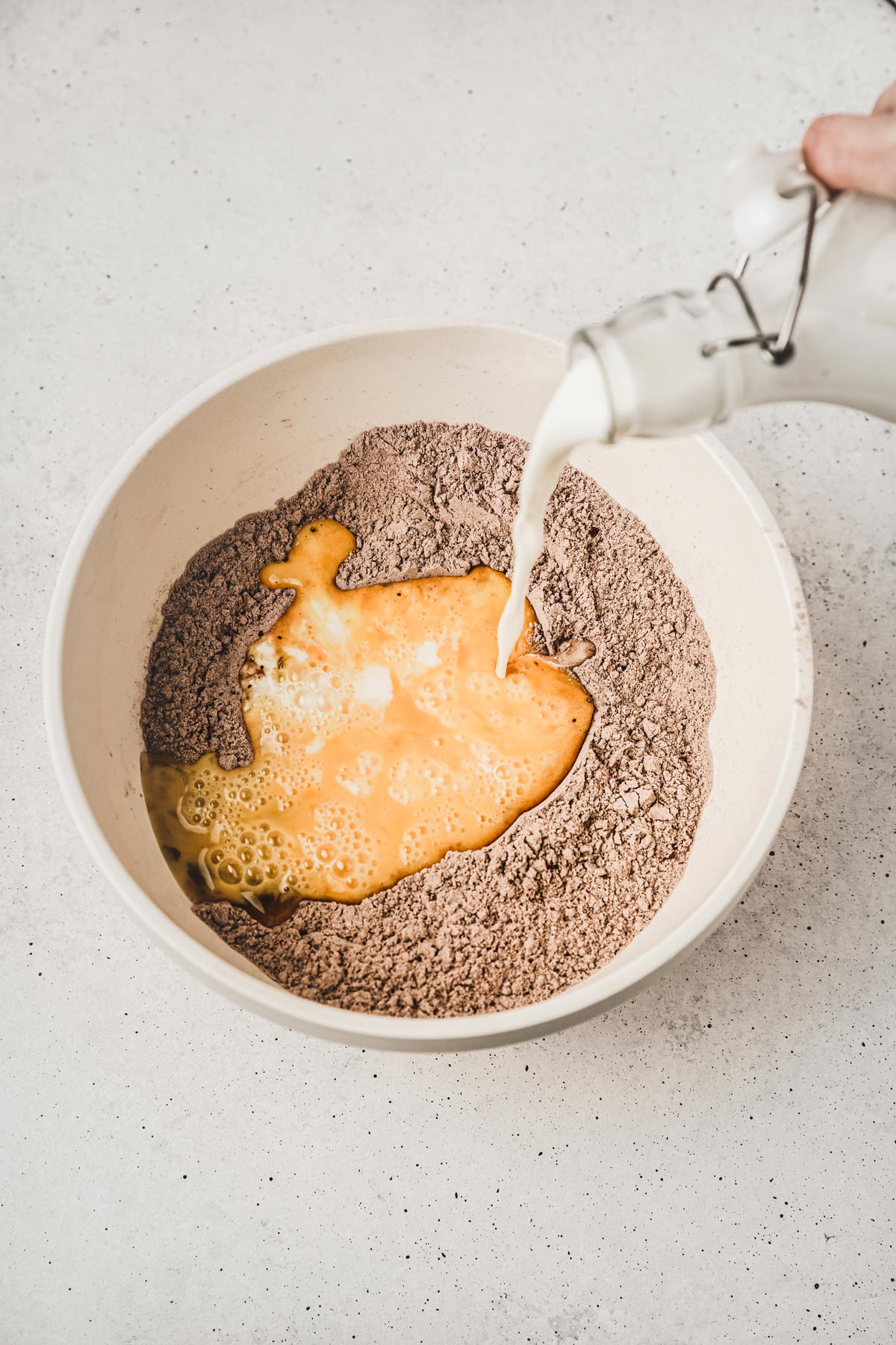 Large bowl with ingredients