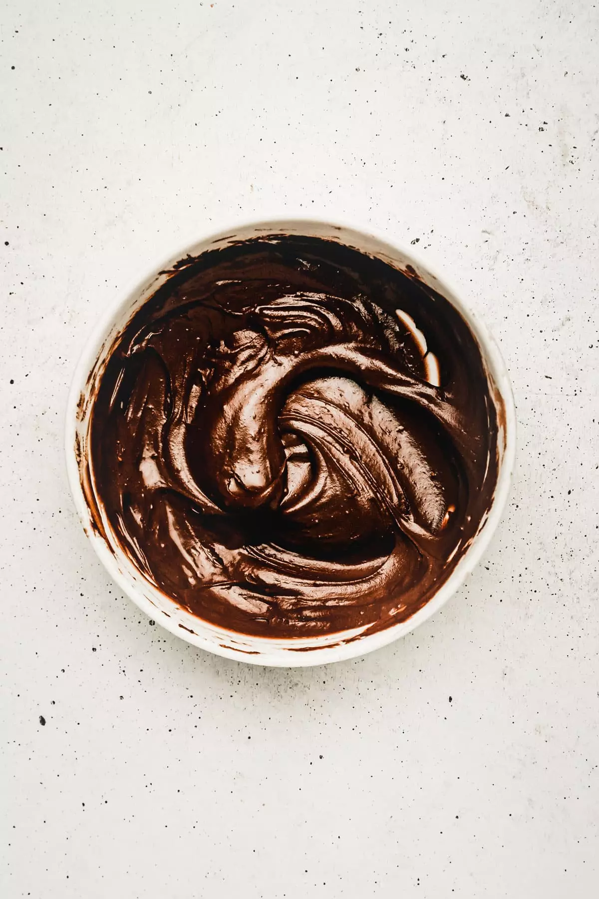 Bowl with smooth chocolate glaze