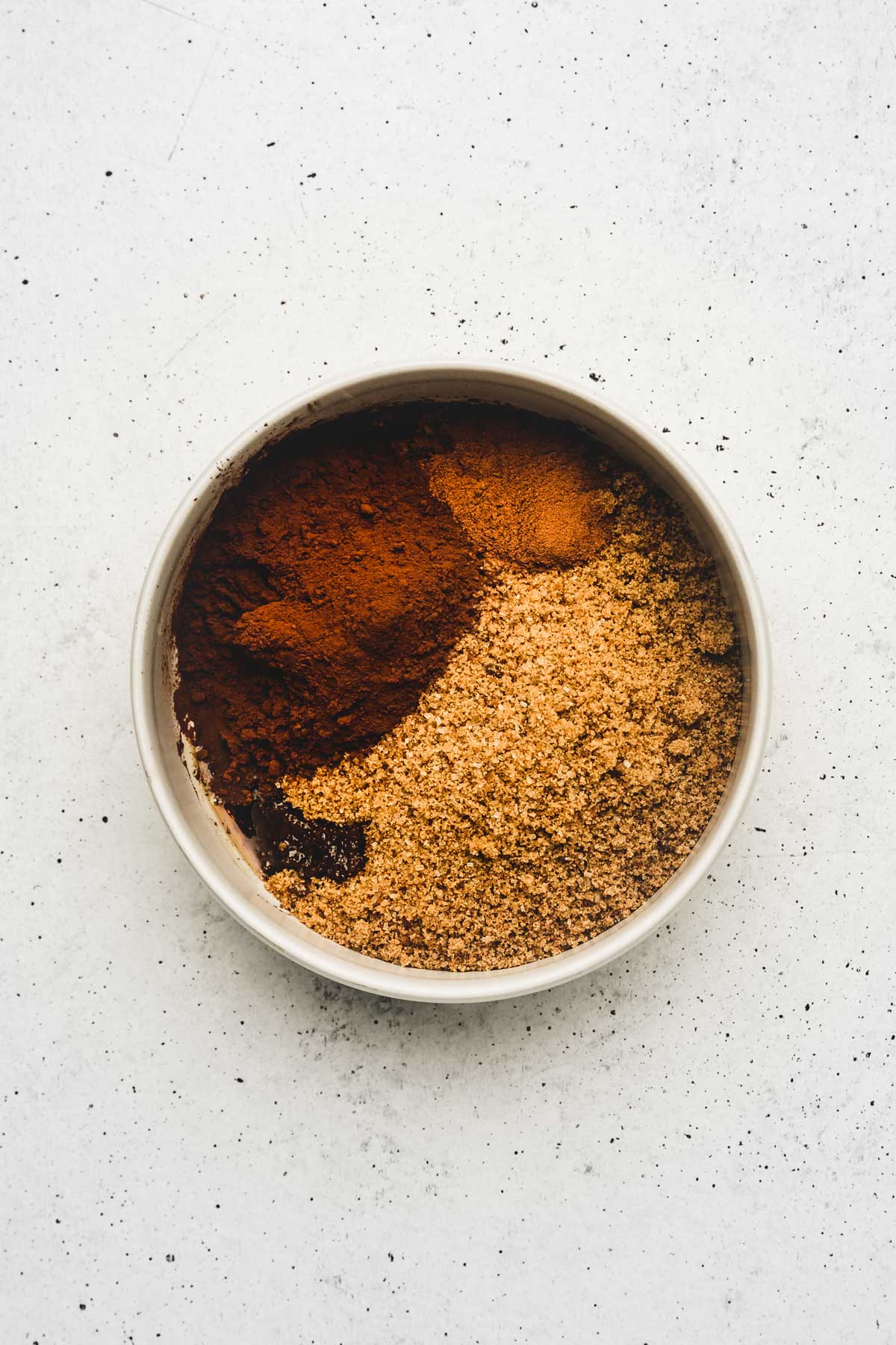Bowl with brown sugar, cinnamon, and cocoa filling