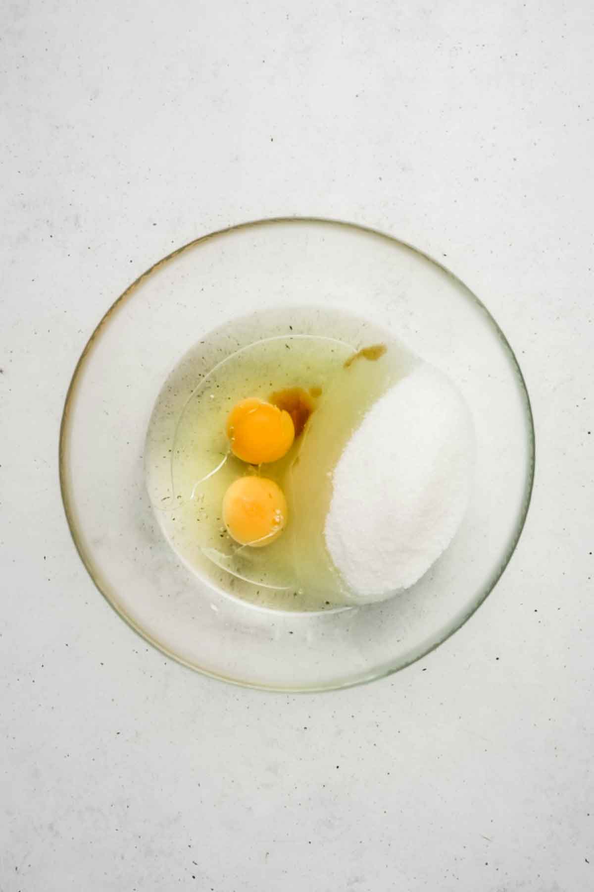 medium bowl with egg and ingredients